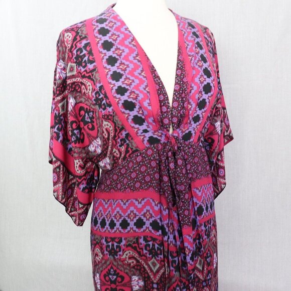 Express Pink and Purple Patterned Dress - Picture 9 of 16